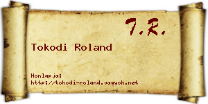 Tokodi Roland névjegykártya