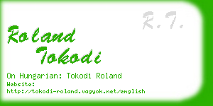 roland tokodi business card